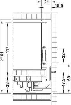 Matrix Box A комплект боковин, белый,128x500 мм